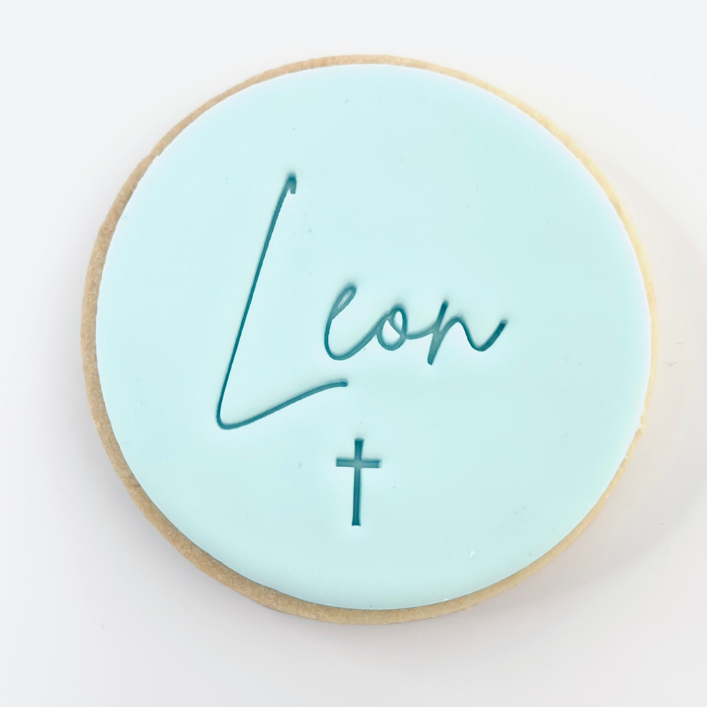 Personalised Round Baptism Cookies