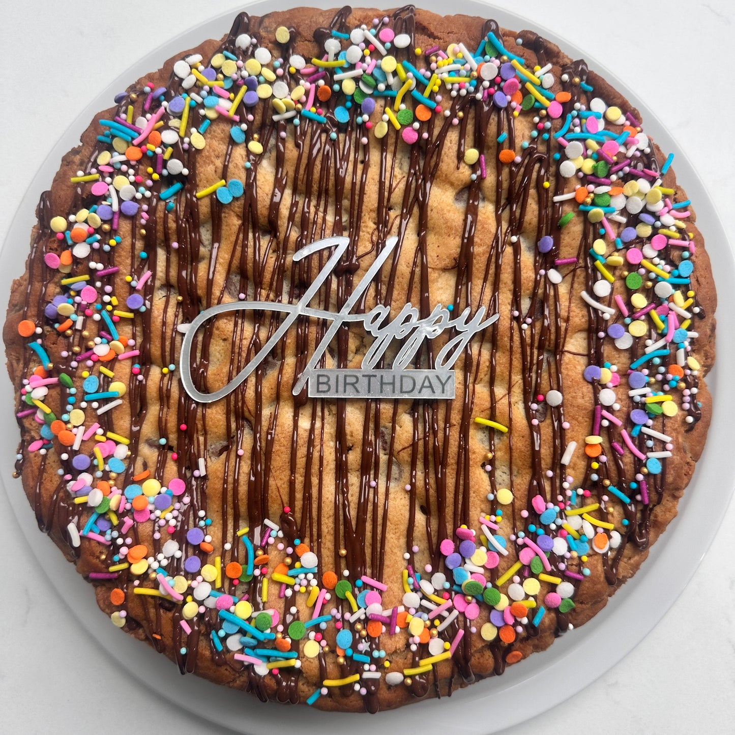 Chunky Cookie Cake ~ Silver Topper