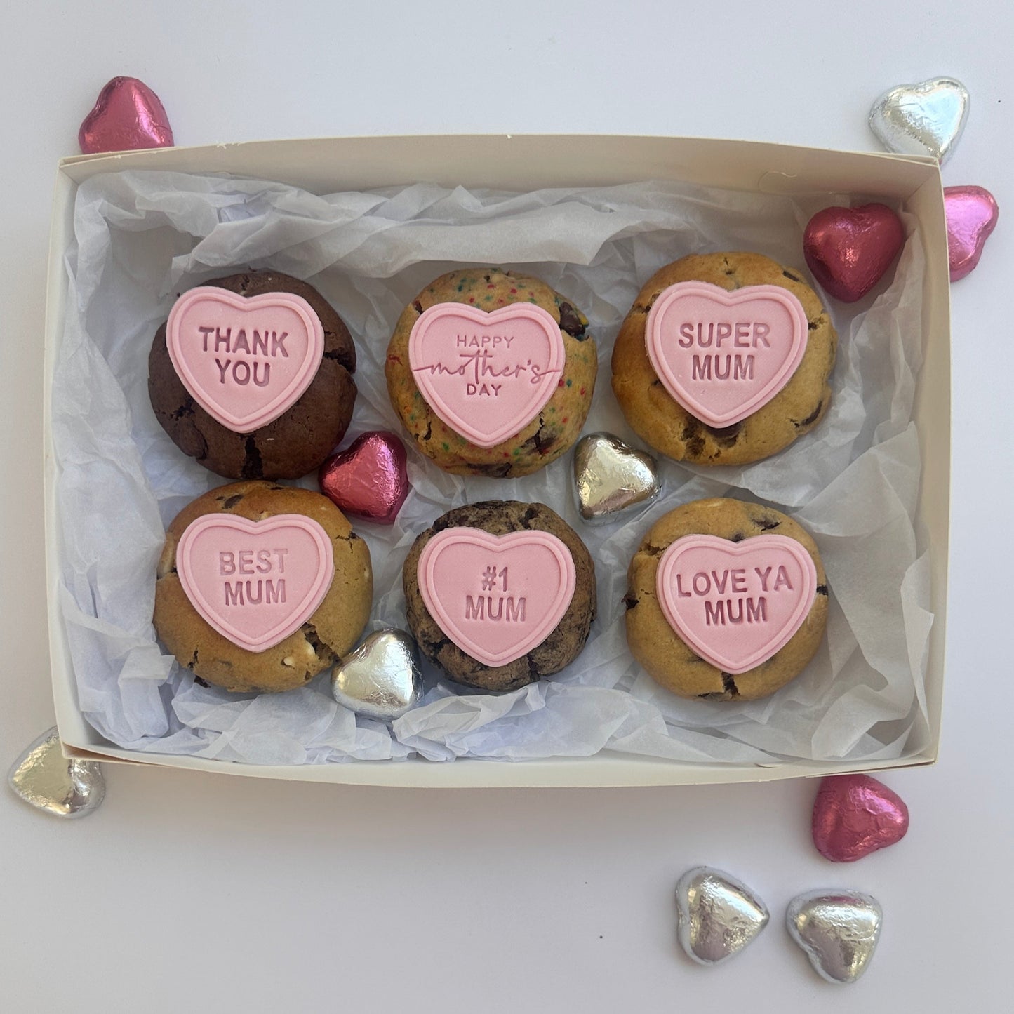 Mixed Mother's Day Chunky Cookies (Pack of 6 or 12)