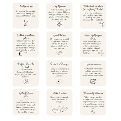 12 Days to Christmas Advent calendar (COOKIES & KINDNESS)