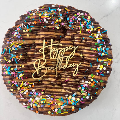 Chunky Cookie Cake ~ Gold Topper